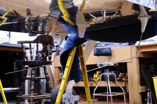 Bottom View of Antenna Installation