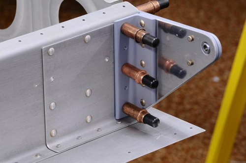 Aileron Hinges - Left Wing - Cleco'd In Place