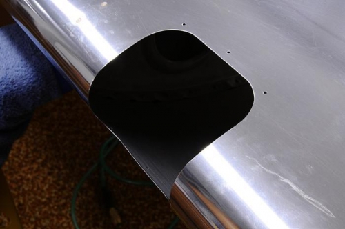 Landing Light Hole Smoothed & Drilled