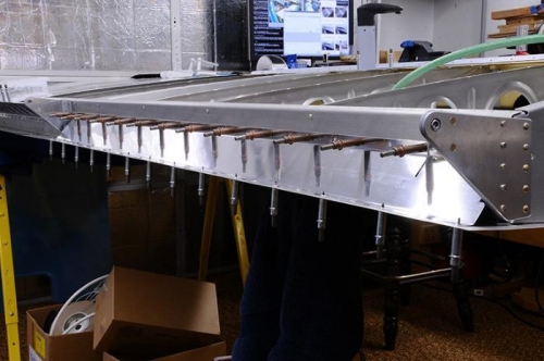 Left Aileron Gap Seal Cleco'd In Place