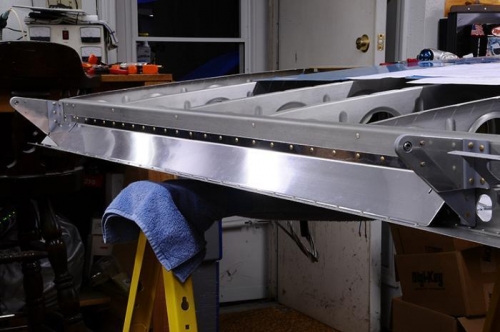 Right Aileron Gap Seal Cleco'd In Place