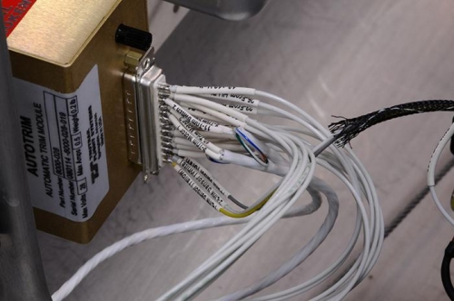 Auto Trim Closeup - Note Elevator Servo Wiring Loop-Through
