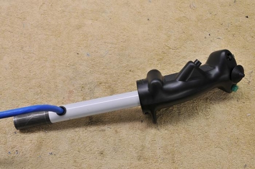 Grip Installed & Wire Exit Drilled