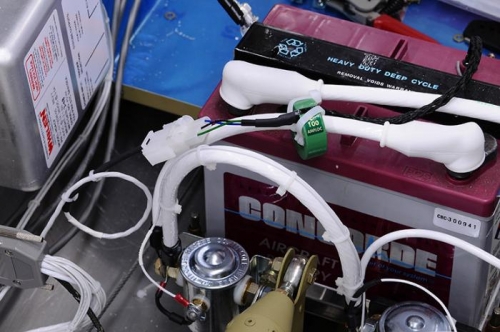 Current Sensor Installed On Battery Plus Lead