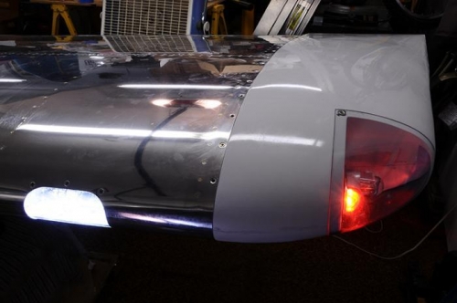 Left Wing - Position and Taxi Lights On