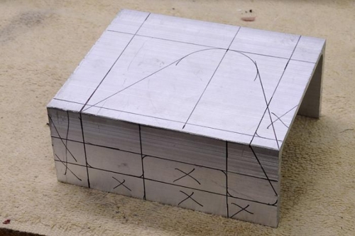 U-Channel Marked For Cutting