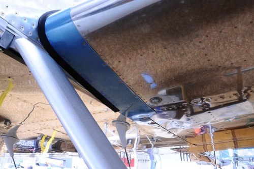 Left Wing Fairings Installed - Bottom - Flaps Up