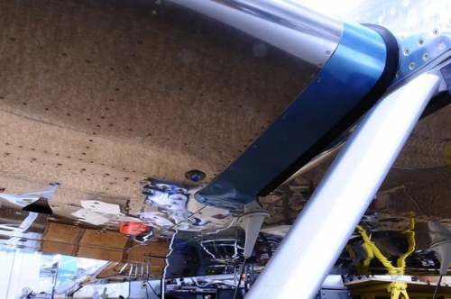 Left Wing Fairings Installed - Bottom - Flaps Up