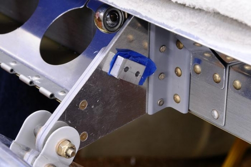 Right Aileron Control Stop - Double Back Tape