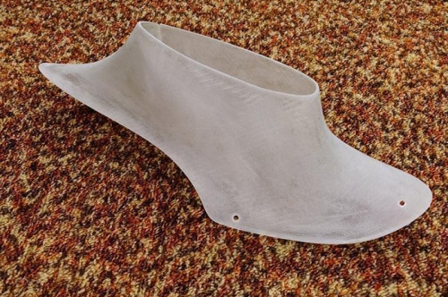 Left Upper Gear Fairing - Sanded and Drilled