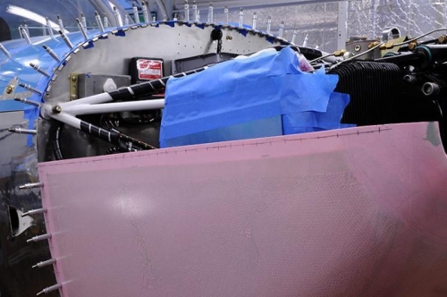 Lower Hinge Rivet Line Marked - Right Side