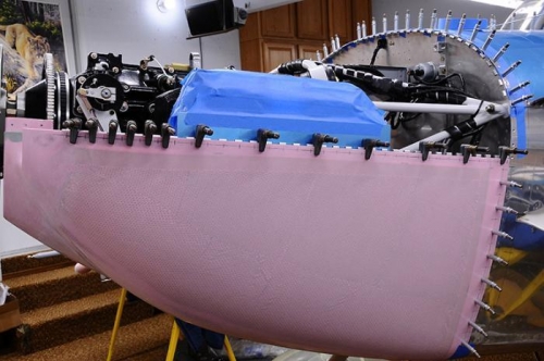 Lower Hinge Cleco-Clamped In Place - Left Side