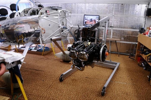 IO-390 Engine Mounting - Cart Removed