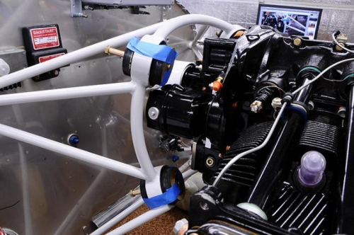 IO-390 Engine Mounting - Mounts Taped Into Position