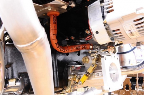 Fuel Line Connected From Throttle Body Up Through Baffling