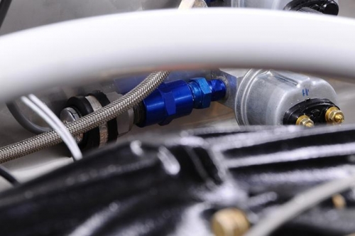 Closeup Of Matronics Pressure Transducers and Fittings