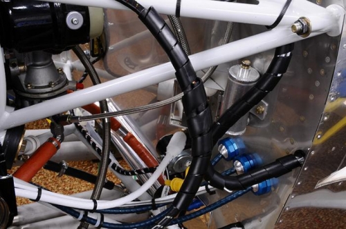 Left Side EGT/CHT Sprial Wrapped