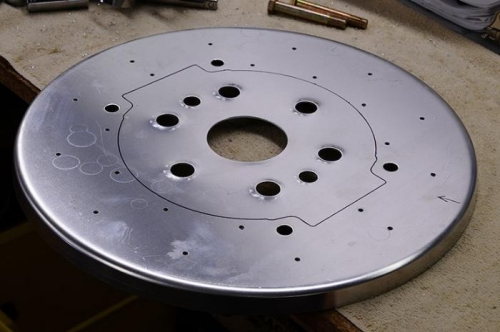 Cutting Constant Speed Prop Hub Cutout In Spinner Backplate