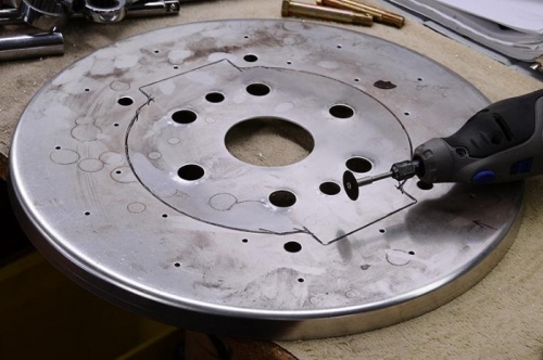Cutting Constant Speed Prop Hub Cutout In Spinner Backplate