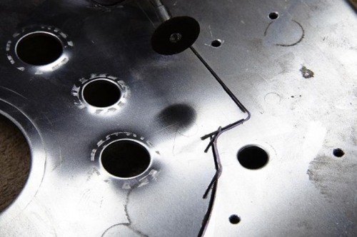 Cutting Constant Speed Prop Hub Cutout In Spinner Backplate