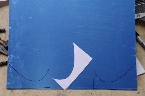 Insert Pattern Marked On Sheet Metal