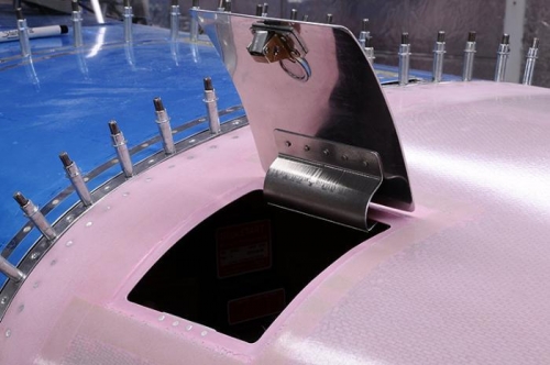 Oil Door Installation Complete - Open