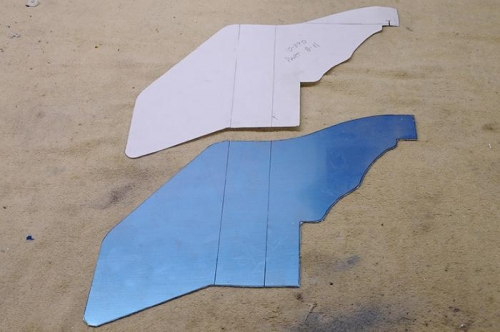 Front Baffle Cardboard Templates - Right Side