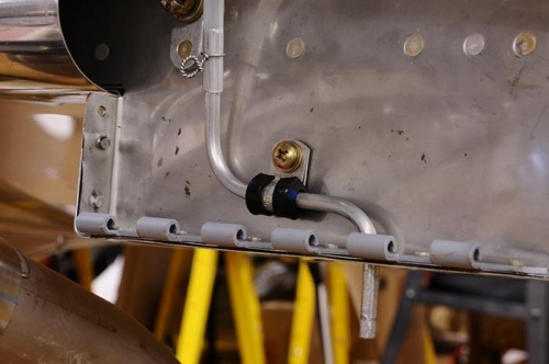 Metal Tube Bent To Vent Under Fuselage