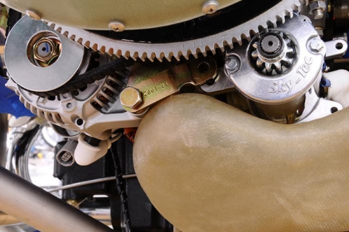 Alternator Support Strut In Place