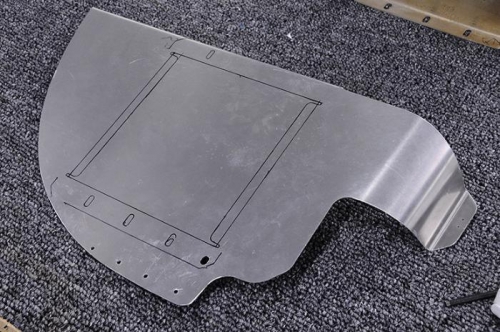 Stock Left Rear Baffle Marked