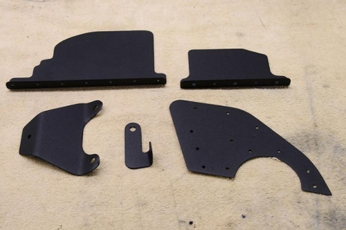 Engine Baffle Pieces Powdercoated