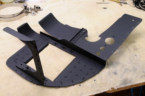 Engine Baffle Pieces Powdercoated