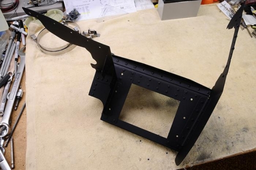 Engine Baffle Pieces Powdercoated