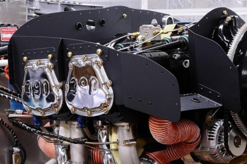 Baffle Pieces Installed On Engine