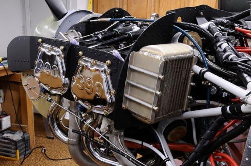 Baffle Pieces Installed On Engine