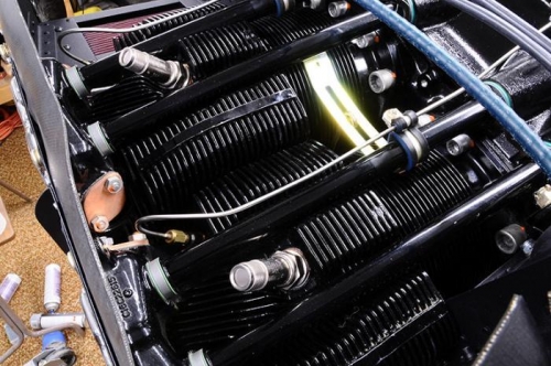 Upper Left Side Spark Plugs Installed