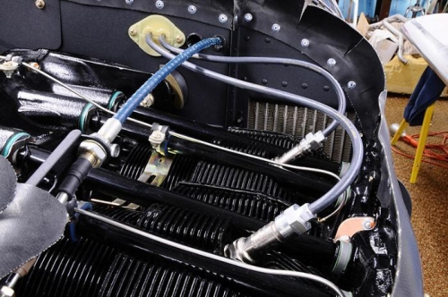 Firewall Harness Baffle Installed