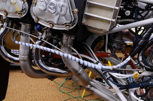 Lower Left Harness & Teflon Wire Wrap Installed