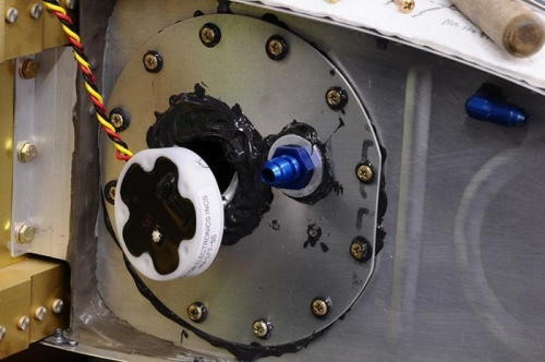 Left Gasket In Place For Fuel Probe