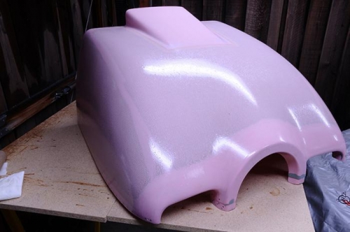 Bottom Cowling First Coat Of Resin