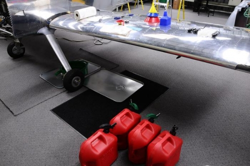 Containers Lined Up & Paper Towels Ready For Calibration Proceedure