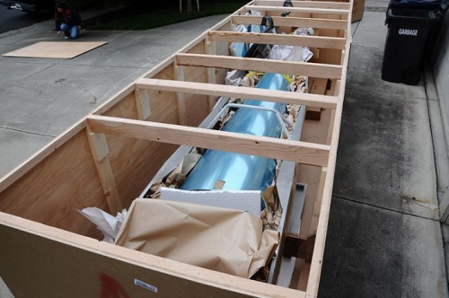 Unpacking Replacement Fuselage