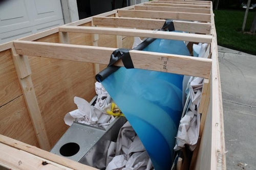 Unpacking Replacement Fuselage