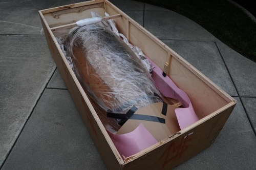 Unpacking Replacement Fuselage