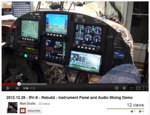 YouTube Video of Instrument Panel & Audio Operation