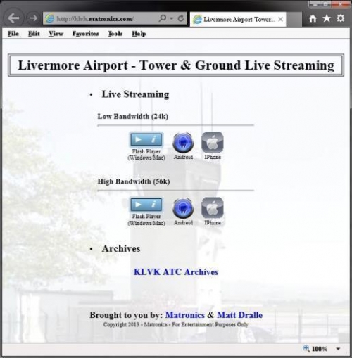 Matt's KLVK ATC Streaming!