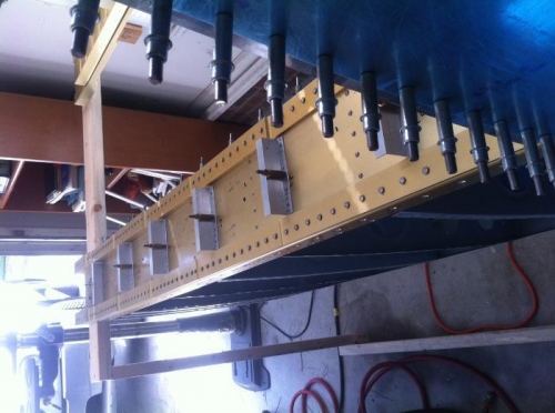 7 Z Brackets attached to spar