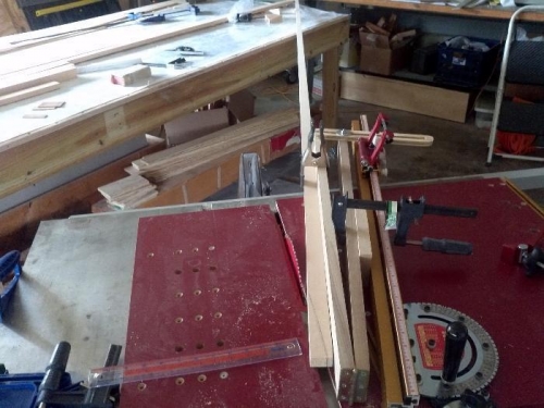 I was tired of wasting wood, so I bought a miter sled.  I really recommend having one