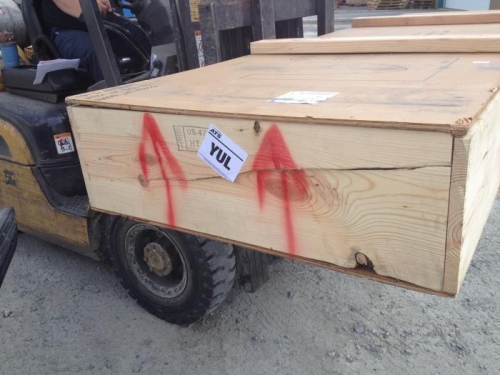 Crate #1 - Showing a big crack on one side
