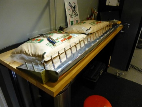 Weighted down & being riveted.